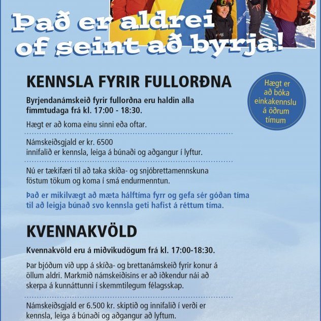 Skíða- og brettanámskeið