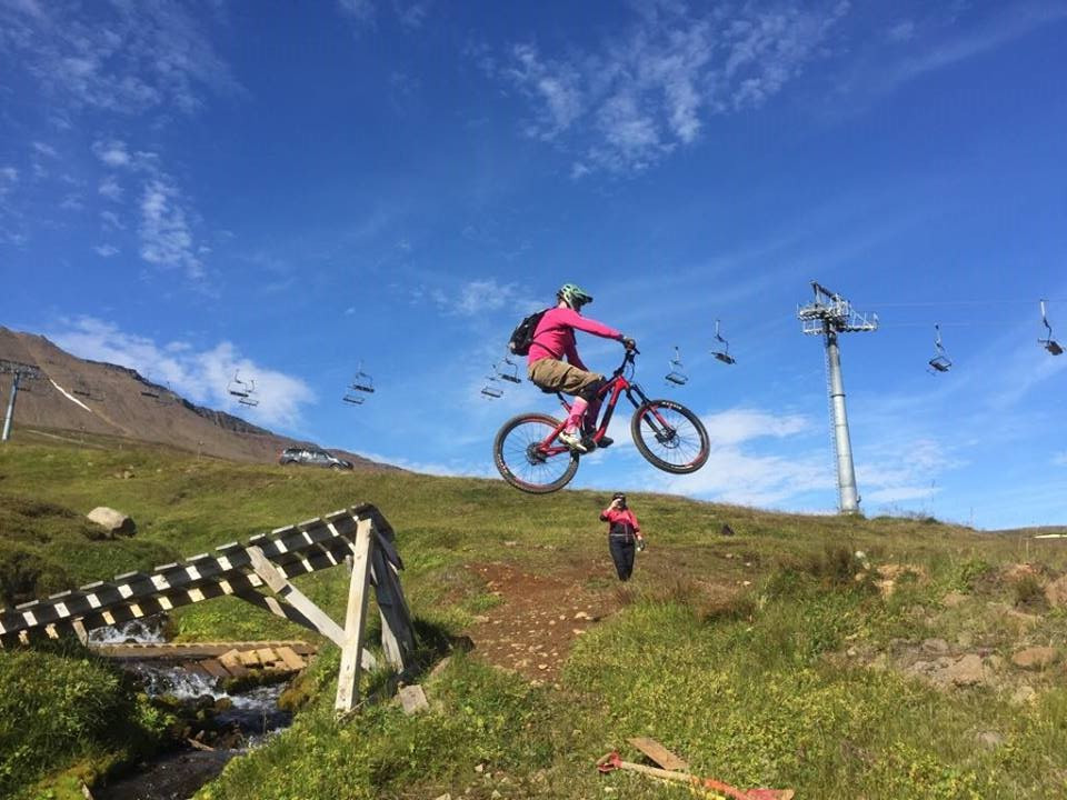 Fjallahjólamót í Hlíðarfjalli 26. maí 2018 
Mynd: Kristján Bergmann Tómasson