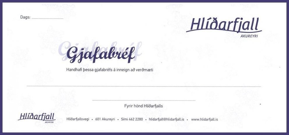 Giftcards available at Akureyri Backpackers until Christmas