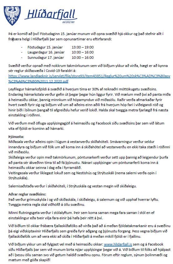 Opnun skíðasvæðisins!