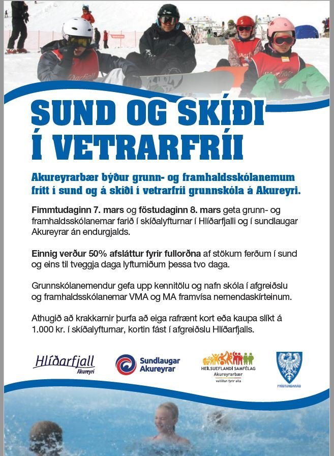 Sund og skíði í Vetrarfríinu