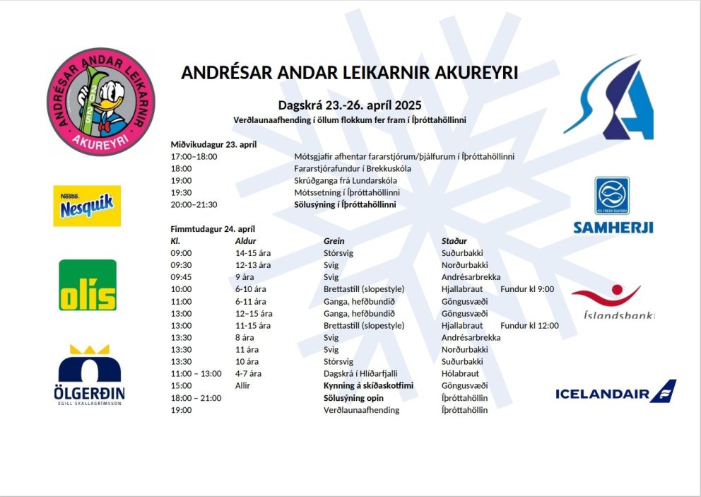 Andrésar Andarleikarnir 2025