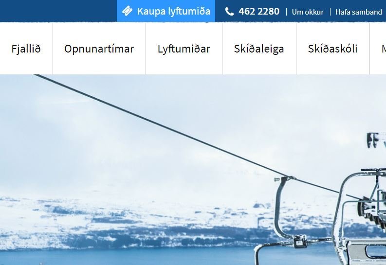 Forsala á vetrarkortum þar til skíðasvæðið opnar. Smellið á: Miðasöluvefur