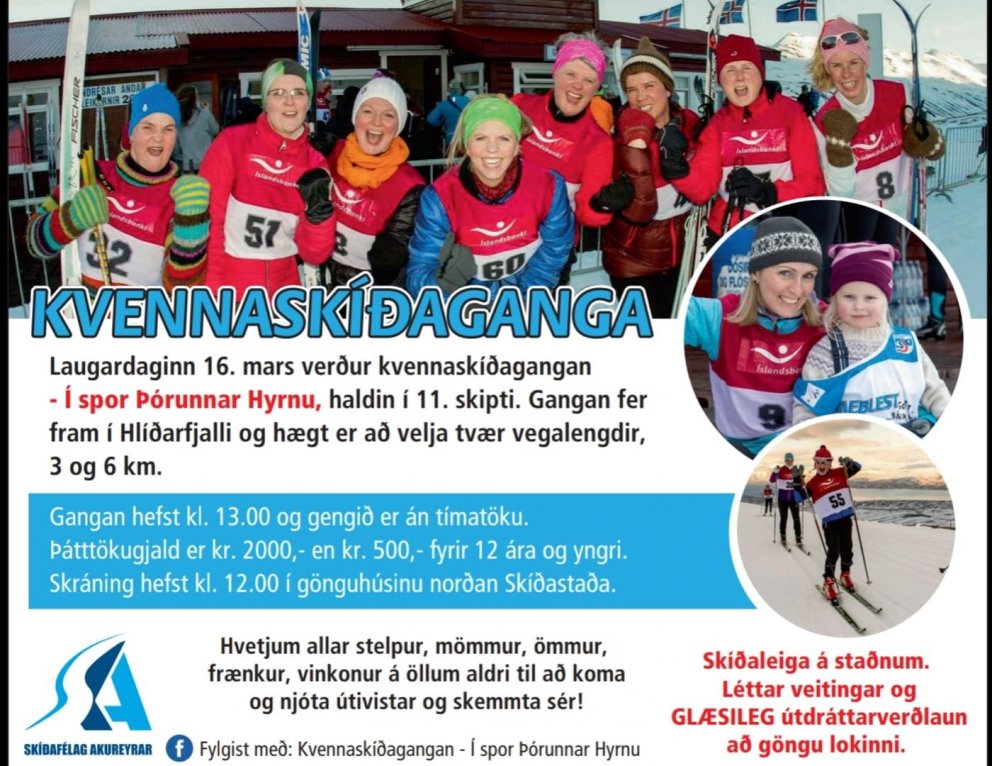 Kvennaskíðaganga 16. mars