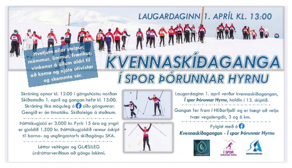 KVENNASKÍÐAGANGA í spor Þórunnar Hyrnu 1. apríl