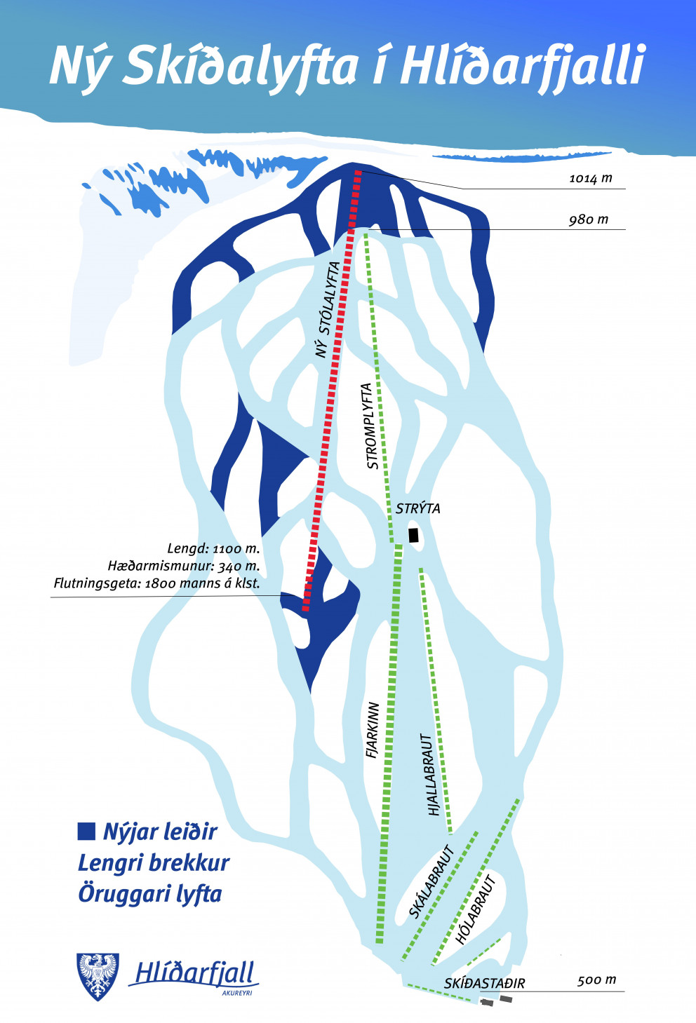 Nú geta allir skíðað upp í Stromp